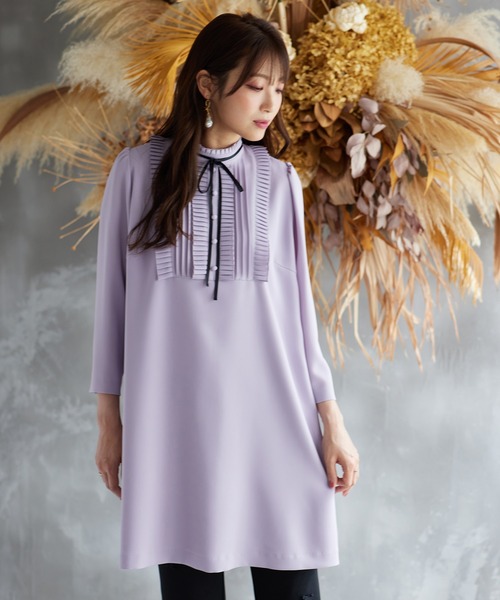 新品　未使用　タグあり　ローズティアラ　ヨーク　切替　チュニック　ワンピース 楽天市場】フリル×リボンヨーク切替チュニック／ローズティアラ