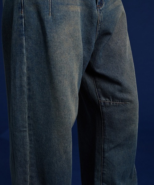 ONCILY ジーンズ VINTAGE DESIGN TACK CURVED DENIM PANTS