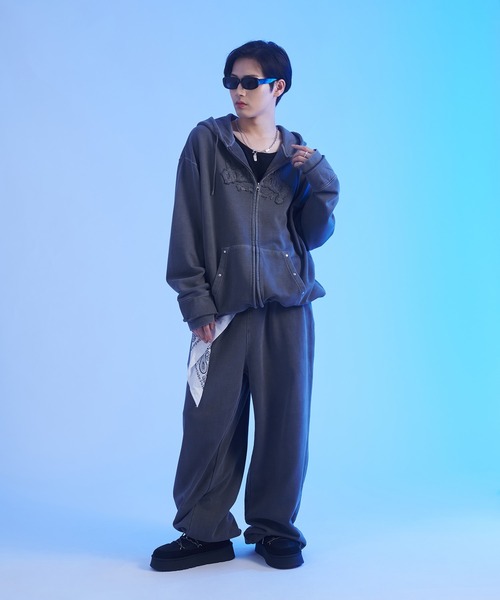 スウェットパンツ ジャージ ピグメント加工スウェットパンツ