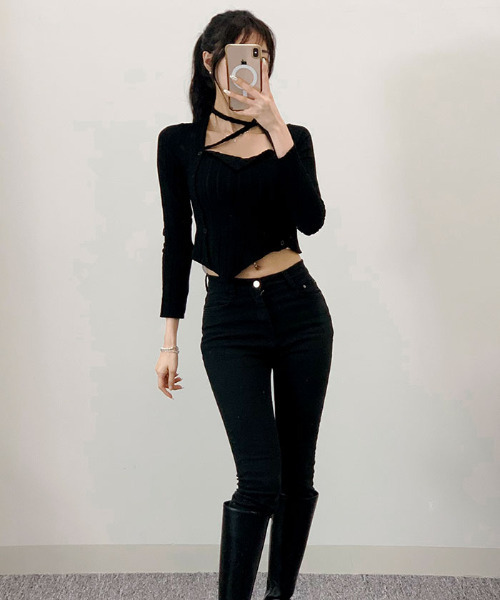 売れ筋商品|||イーブン アンド オド Tシャツ レディース トップス Top - black/brown ティーテンイレブン ショートスリーブTシャツ 25FW MADE IN USA