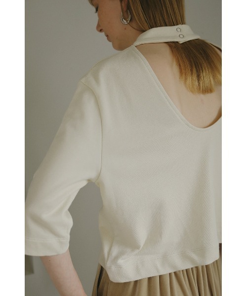 MANOF tシャツ MANOF/マノフ/BACK OPEN CUT TOPS レディース