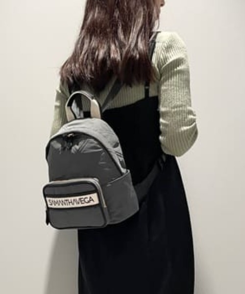 大人気!! SAMANTHAVEGA ロゴテープキルティングミニリュック ロゴテープキルティングミニリュック(FREE ブラック