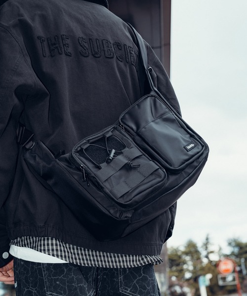 ばくー。 Subciety ショルダーバッグ Double pocket shoulder bag メンズ