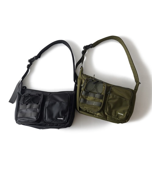 ばくー。 Subciety ショルダーバッグ Double pocket shoulder bag メンズ