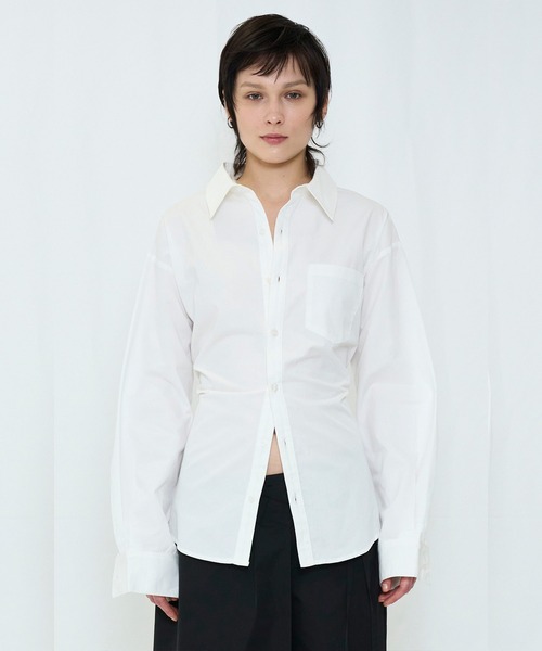 ブラウス シャツ 2WAY BUTTON BIG SHIRT レディース