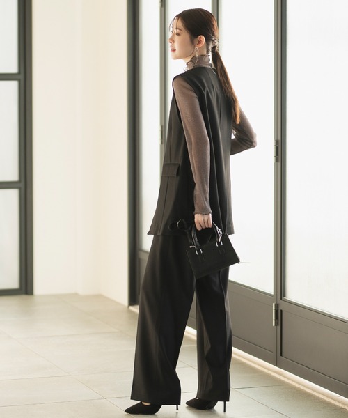 theory synthetic crepe ロングジレ　ベスト　セレモニー theory synthetic crepe ロングジレ ベスト セレモニー トップス
