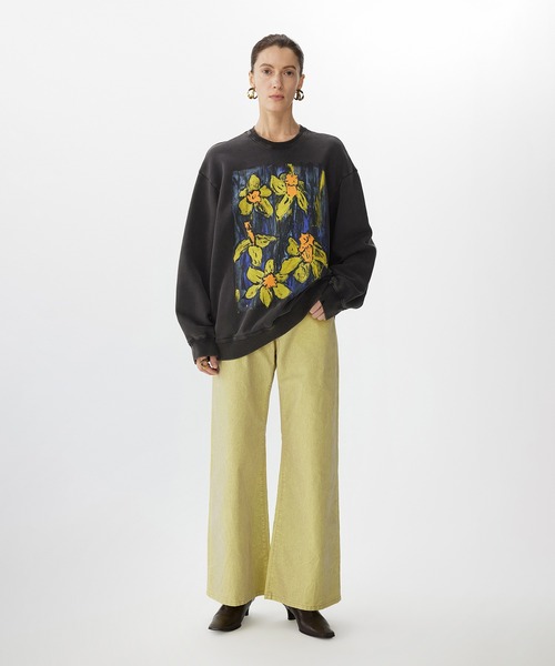 トレーナー スウェット Hand-drawn Floral Print Sweatshirt / フローラルプリントスウェット レディース メンズ JNBY トレーナー スウェット Hand-drawn Floral Print