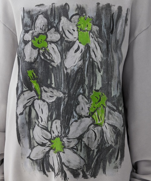 JNBY トレーナー スウェット Hand-drawn Floral Print