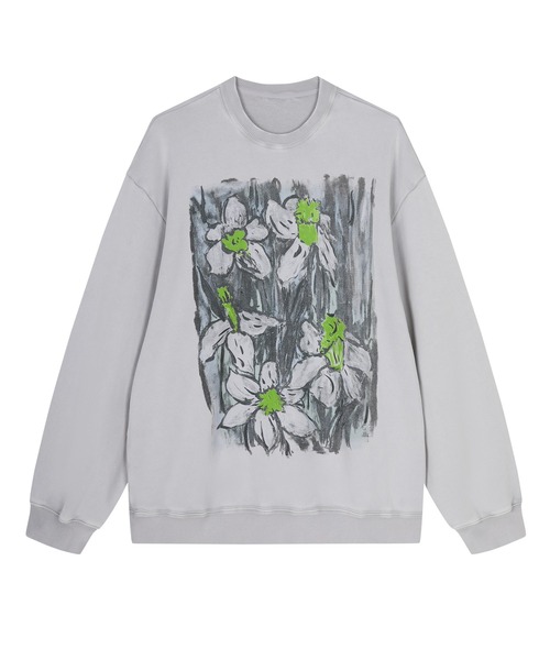 トレーナー スウェット Hand-drawn Floral Print Sweatshirt / フローラルプリントスウェット レディース メンズ JNBY トレーナー スウェット Hand-drawn Floral Print