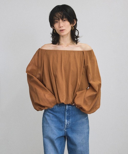 tシャツ シアーバルーンスリーブプルオーバー レディース