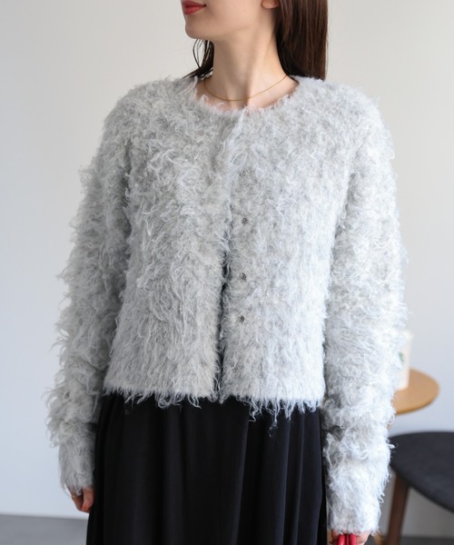 「sakishimatokyo」 ニットカーディガン FREE ピンク レディース_画像7