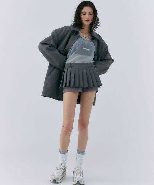 PLEATS MINI SKIRT 【JOSE MOON/ジョゼムーン】 JOSEMOON/ジョゼムーン】DOUBLEWAIST PLEATS MINISKIRT/ダブル