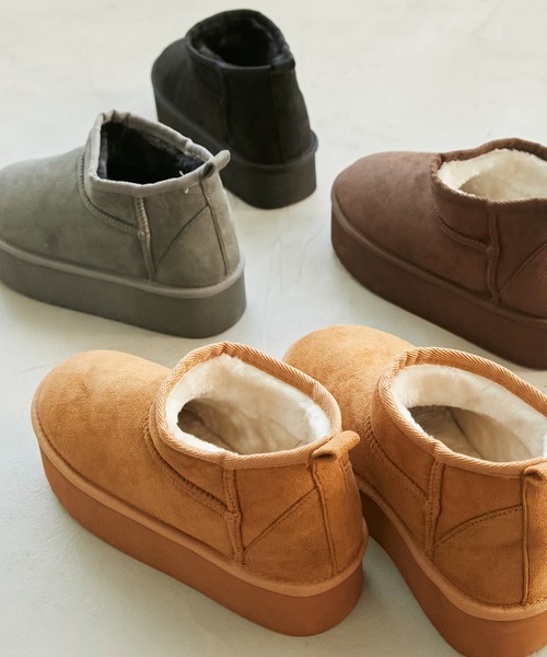 「Chaco closet」 ショートブーツ L グレー レディース_画像3