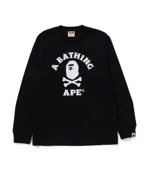 A BATHING APE ブラック Lサイズ 長袖Tシャツ A BATHING APE 'L/S TEE'長袖 Tシャツ Long Sleeve ロング