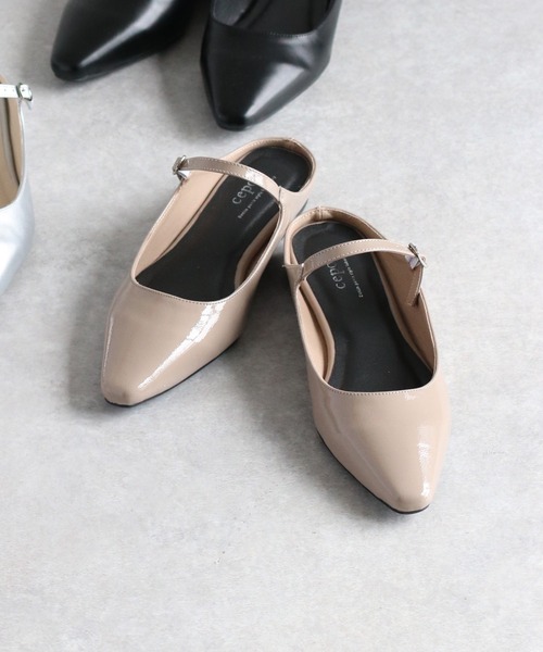cepo（セポ） パンプス ストラップミュールフラットパンプス 