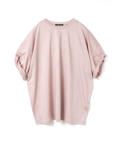 ミズイロインド mizuiroindロールアップスリーブワイドT ピンク mizuiroind（ミズイロインド） tシャツ ロールアップスリーブワイドT