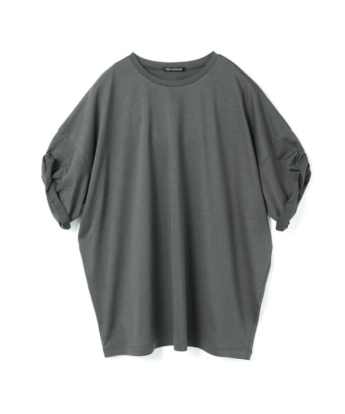 tシャツ mizuiro ind ロールアップスリーブワイドT レディース mizuiroind tシャツ mizuiro ind ロールアップスリーブワイドT