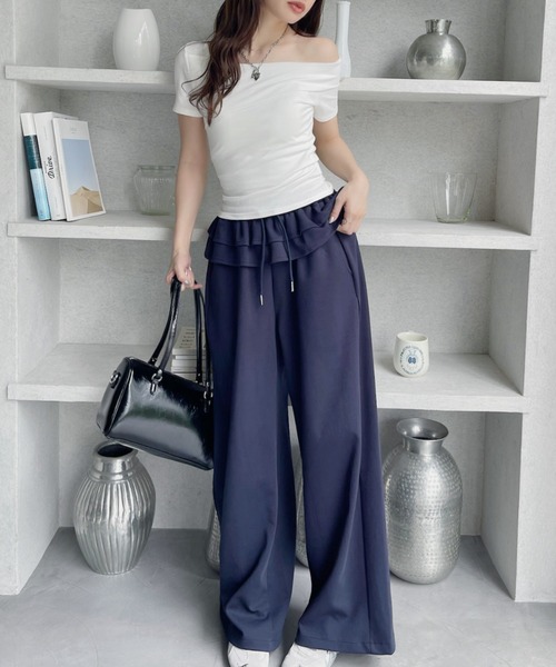 春のお出かけに♥ ワンショルダーニットトップス ワンショルダーニットトップス / one shoulder knit tops