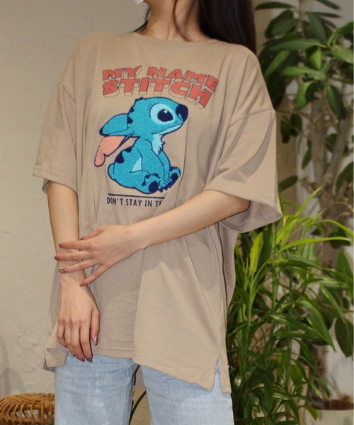 水色 Tシャツ べリエちゃんキャラクター刺繍 水色 Tシャツ べリエちゃんキャラクター刺繍