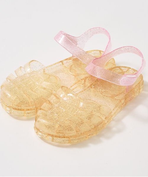 * * プールサンダル 2色展開 サンダル クリアラメバイカラーラバーサンダル キッズ 子供