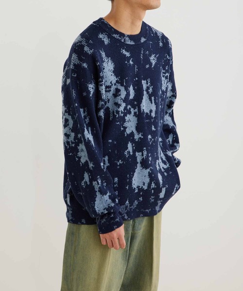 ADAM ET ROPE'（アダムエロペ） 長袖ニット M ライトグリーン メンズ