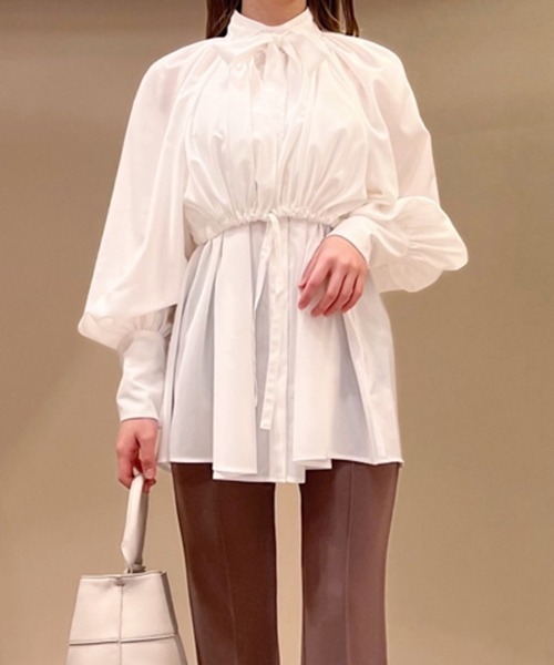 「SNIDEL」 長袖シャツ ONE SIZE ホワイト レディース SNIDEL 「SNIDEL」 長袖ブラウス ONE SIZE ホワイト レディース