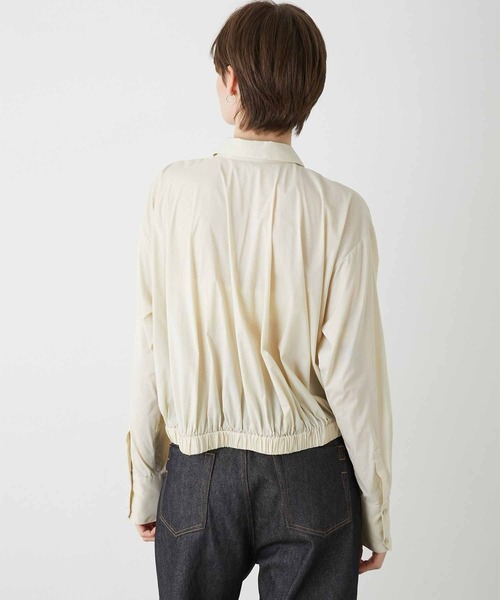 ブラウス シャツ 「LA PEAU DE GEM」softteck gather shirt/ソフトテックギャザーシャツ レディース la peau de gem ブラウス シャツ 「LA PEAU DE GEM」softteck