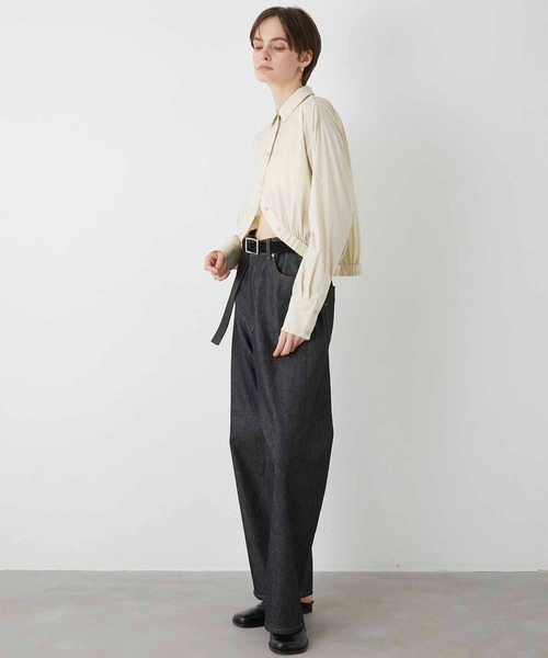 ブラウス シャツ 「LA PEAU DE GEM」softteck gather shirt/ソフトテックギャザーシャツ レディース la peau de gem ブラウス シャツ 「LA PEAU DE GEM」softteck