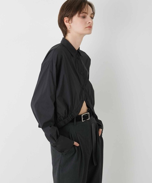 ブラウス シャツ 「LA PEAU DE GEM」softteck gather shirt/ソフトテックギャザーシャツ レディース la peau de gem ブラウス シャツ 「LA PEAU DE GEM」softteck