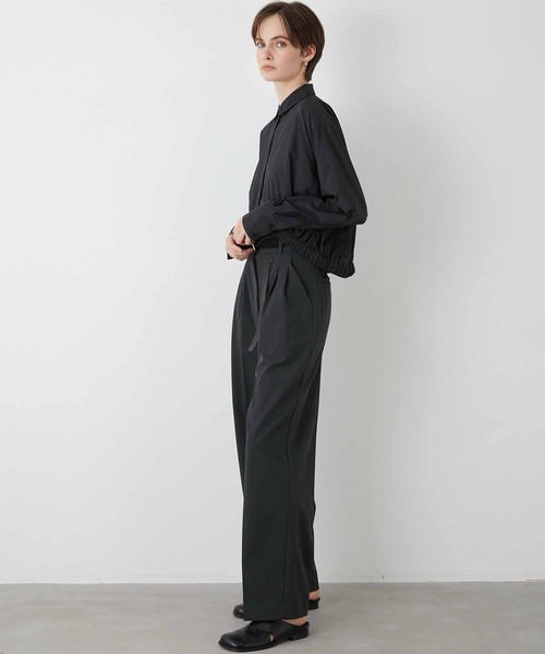 ブラウス シャツ 「LA PEAU DE GEM」softteck gather shirt/ソフトテックギャザーシャツ レディース la peau de gem ブラウス シャツ 「LA PEAU DE GEM」softteck