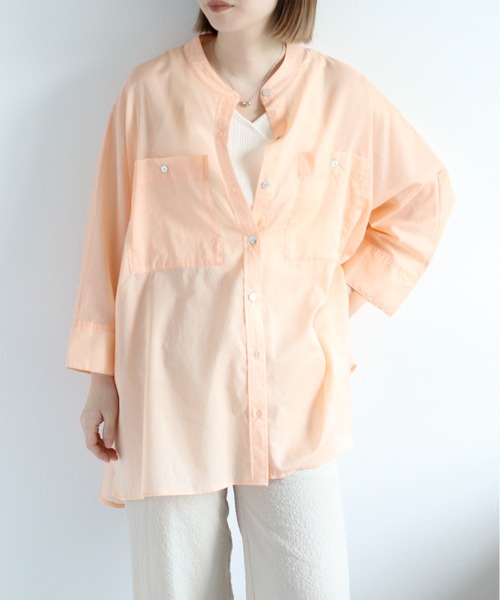 cepo（セポ） ブラウス シャツ 夏 100/-コットン バンドカラードルマン