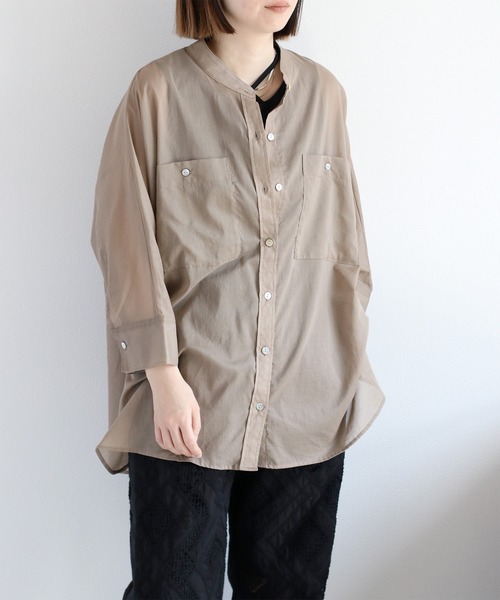 cepo（セポ） ブラウス シャツ 100/-コットン バンドカラードルマン