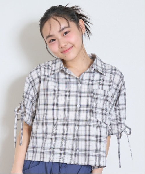 ブラウス シャツ ドロスドチェックシャツ レディース DOUX ARCHIVES ブラウス シャツ ドロストチェックシャツ