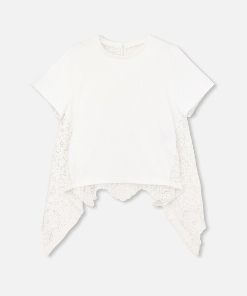tシャツ  「LOULOU WILLOUGHBY」レースドッキングプルオーバー レディース