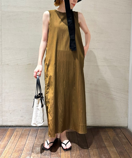 ワンピース バックツイスト シンプル カジュアル スリット 無地 JOURNAL STANDARD ワンピース バックツイストワンピース