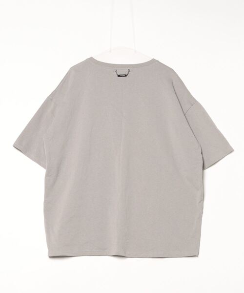 「ADRER」 ワンポイント半袖Tシャツ L グレー レディース