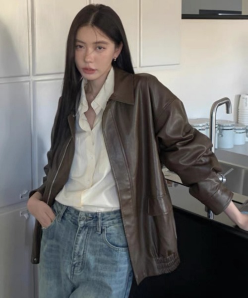 「おしゃれスタ」 ブルゾン M ブラック レディース_画像8