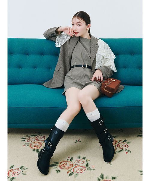 LILY BROWN ブーツ 3バックルミドルブーツ レディース