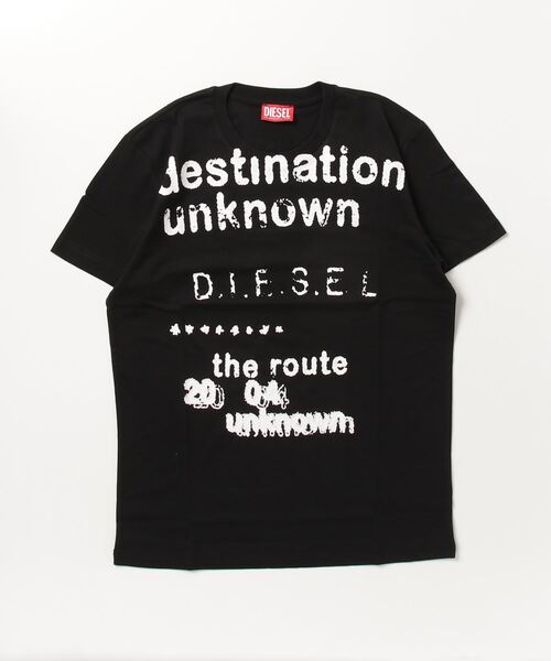 dieselダークブラックオーバーサイズ LTシャツ DIESEL（ディーゼル）の「レディース Tシャツ オーバーサイズ（T