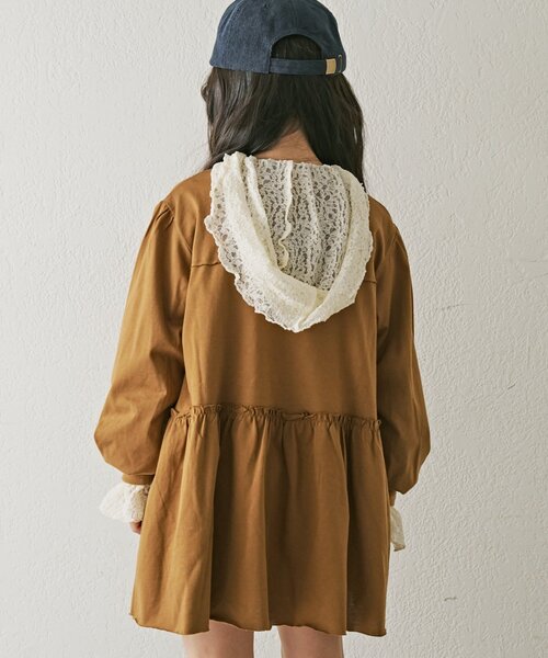 CIAOPANIC TYPY ワンピース 「KIDS」かすれロゴ長袖チュニック