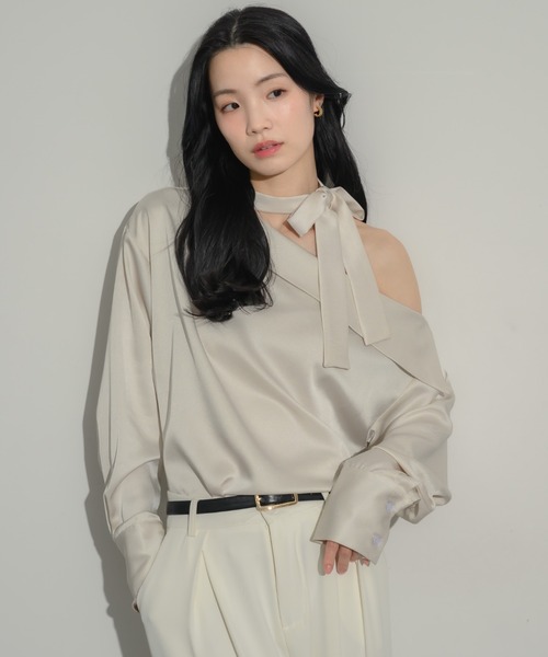 NEUNA（ヌナ） ブラウス シャツ 「中条あやみさん着用」2wayサテン