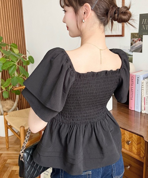 「moment+」 長袖ブラウス M ライトベージュ レディース_画像5