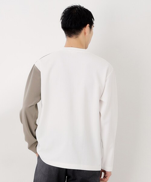 THE SHOP TK tシャツ 「一枚で着映える」パネルブロッキング長袖T