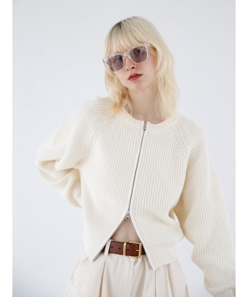 KATRIN TOKYO カーディガン Katrin TOKYO カーディガン zip knit cardigan レディース : ZOZOTOWN