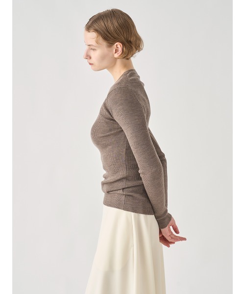 JOHN SMEDLEY クルーネック リブニットセーター エコカシミヤ 7G JOHN 