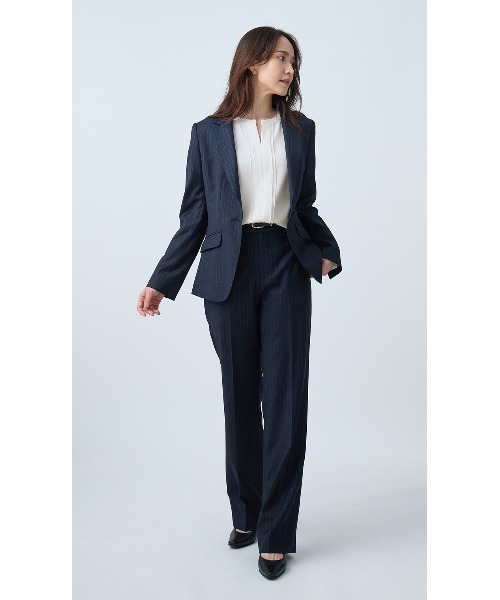 AOYAMA ブラウス シャツ 2WAYシフォンレイヤーブラウス レディース