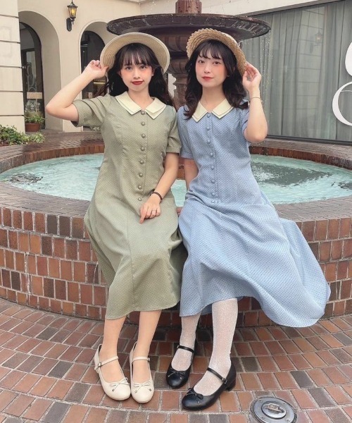 F i.n.t（フィント） 半袖ワンピース FREE ライトブルー レディース