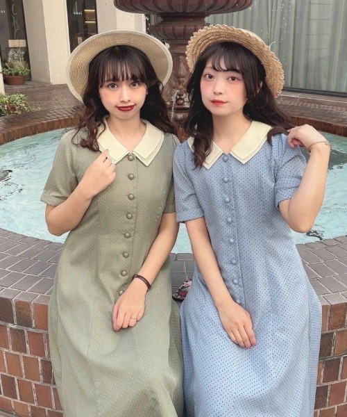 F i.n.t（フィント） 半袖ワンピース FREE ライトブルー レディース