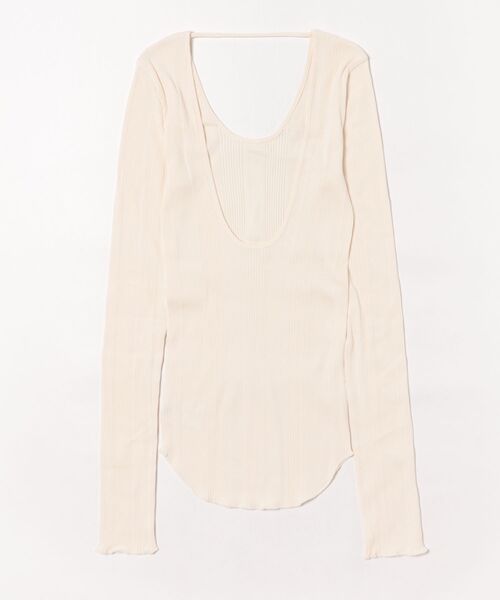 HAKUJI（ハクジ） tシャツ HAKUJI Random rib open back LS PO