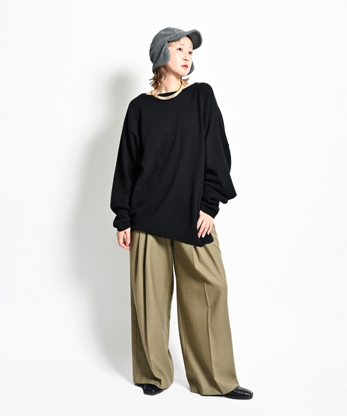「CITYSHOP」 長袖ニット FREE ブラック レディース_画像4